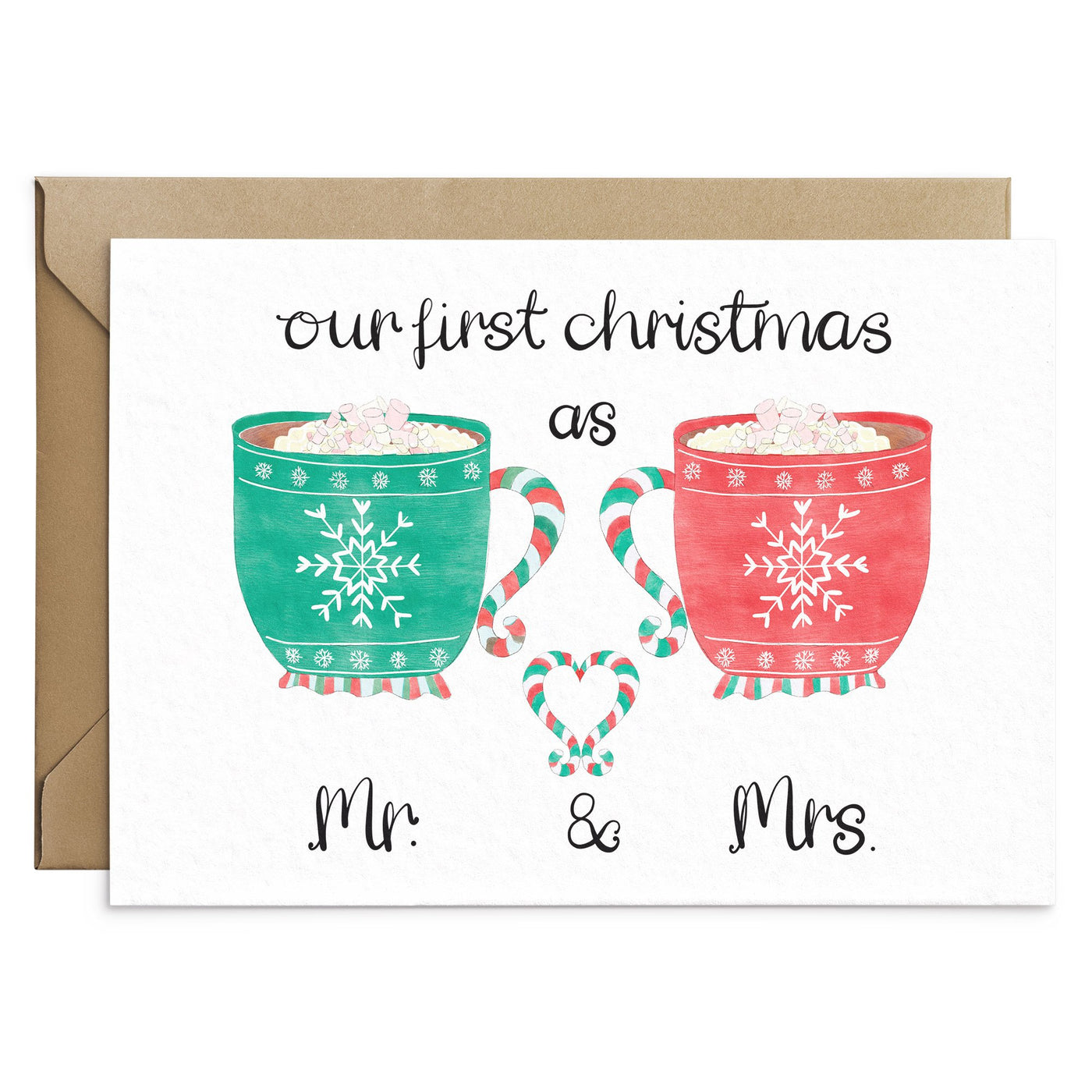 Our First Christmas As Mr & Mrs Card - Poppins & Co.