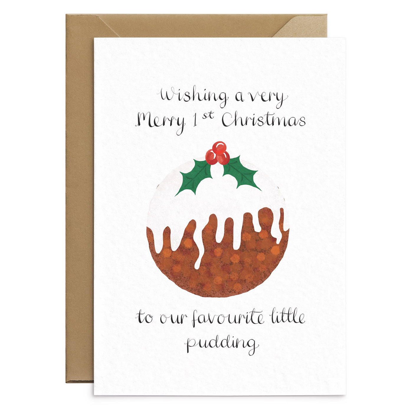 Our Little Pudding 1st Christmas Card