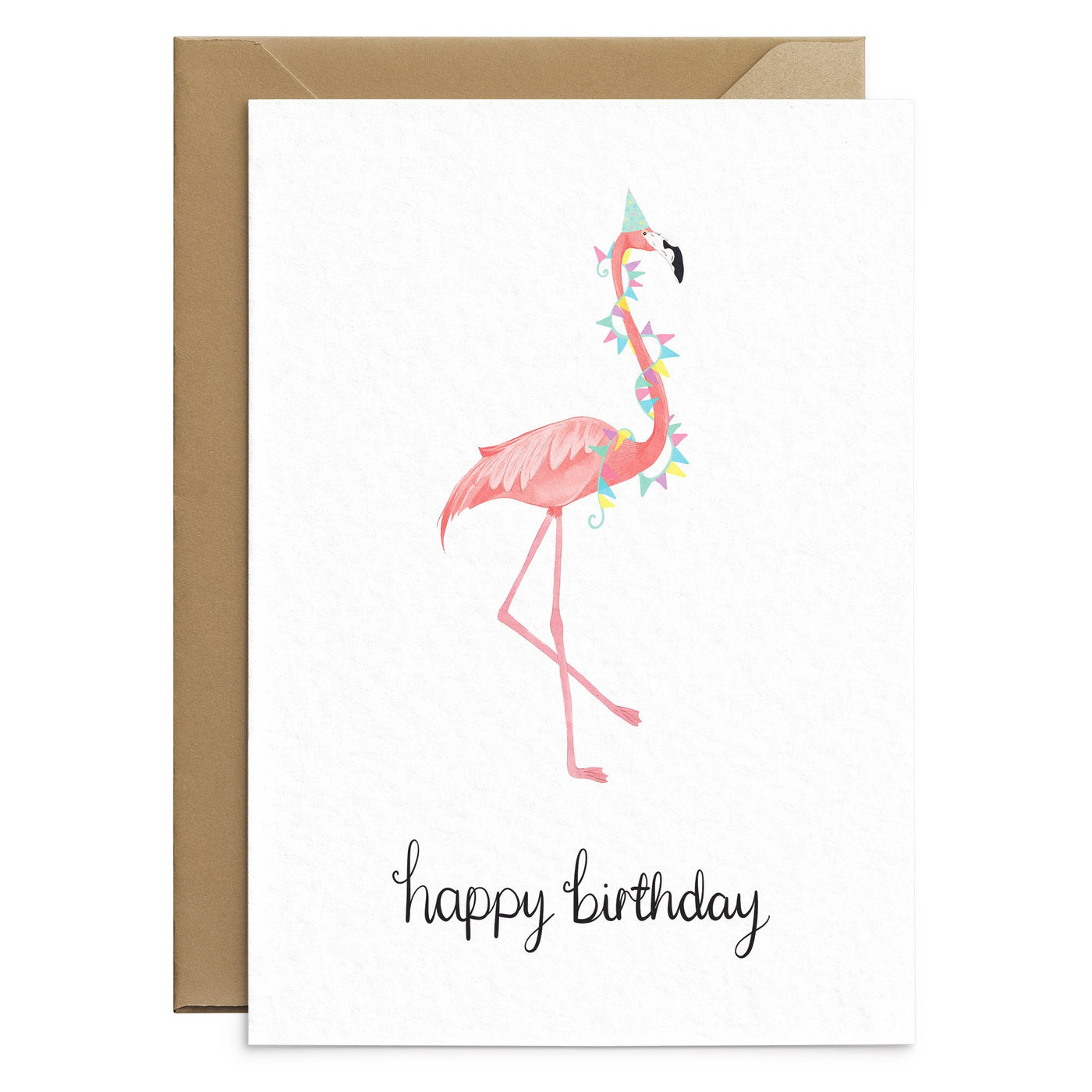 Flamingo Birthday Card - Poppins & Co.