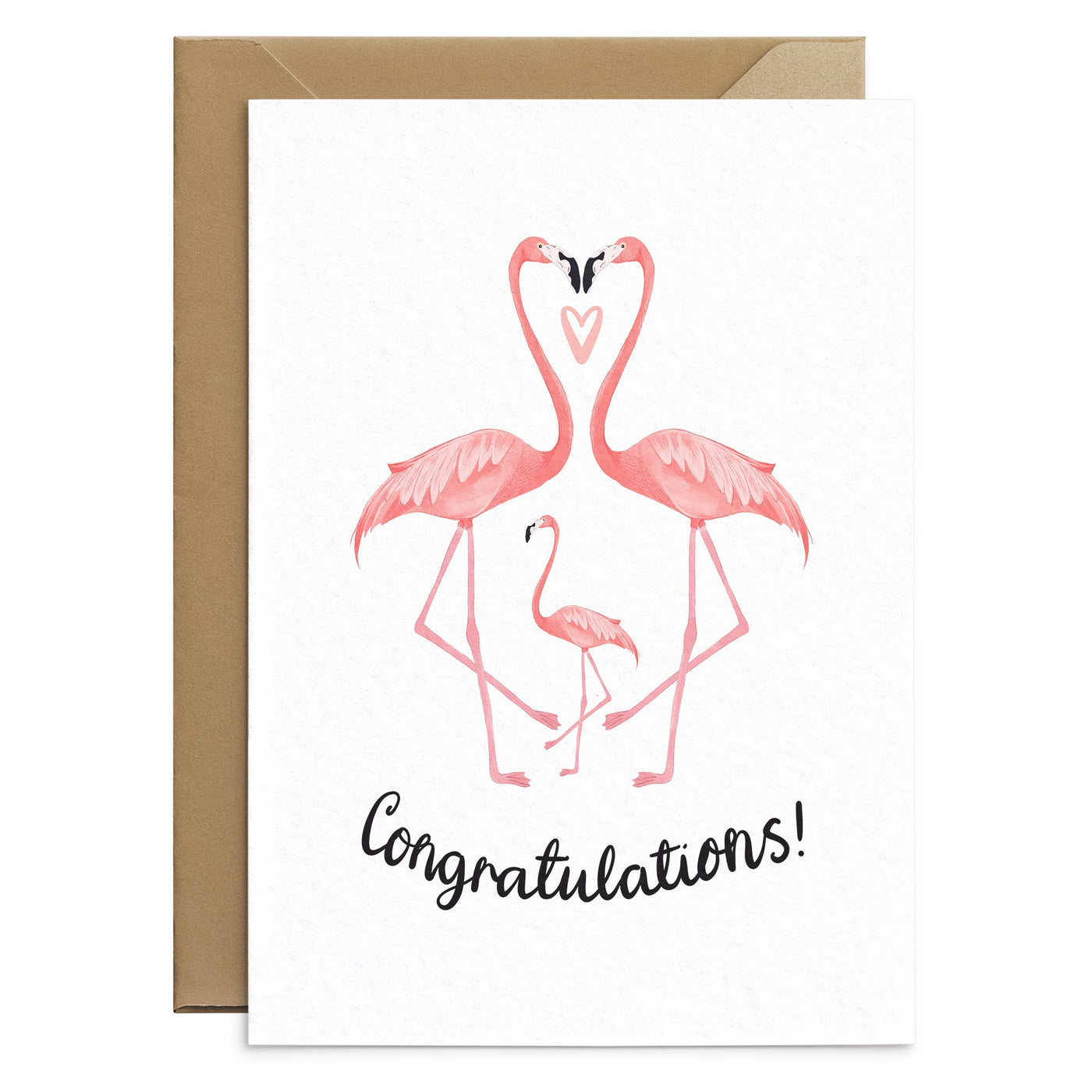Flamingo Baby Card Pink - Poppins & Co.