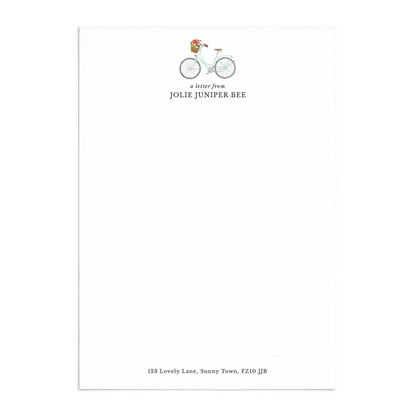 Floral Bicycle Writing Paper Set - Poppins & Co.