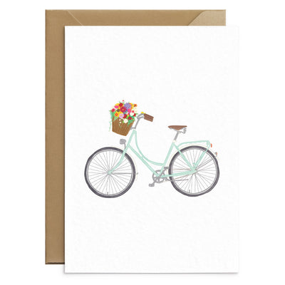 Floral Bicycle Card - Poppins & Co.