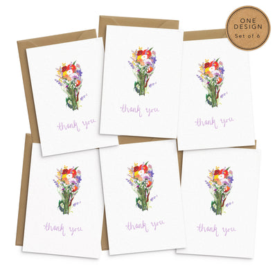 Floral Thank You Cards Set - Poppins & Co.
