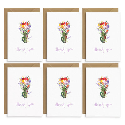 Floral Thank You Cards Set - Poppins & Co.