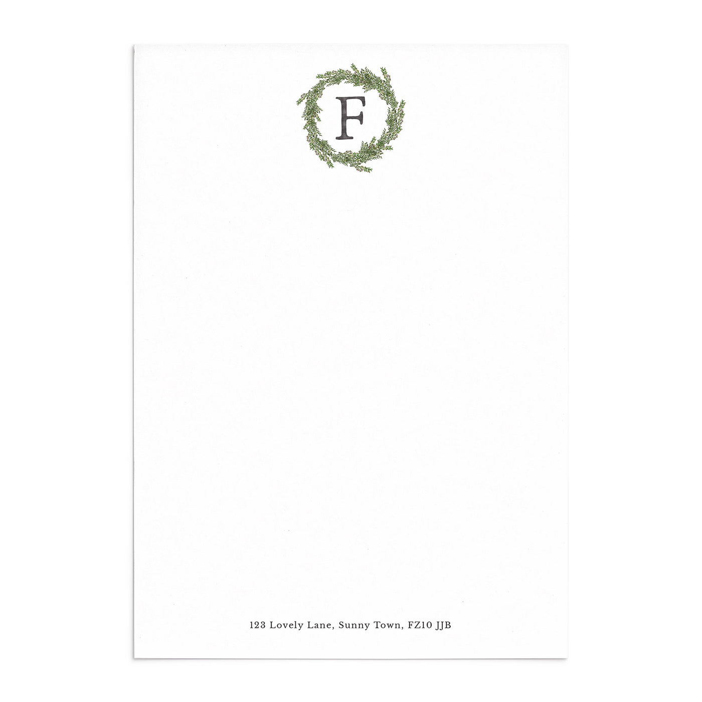 Forest Wreath Monogram Letter Writing Set - Poppins & Co.
