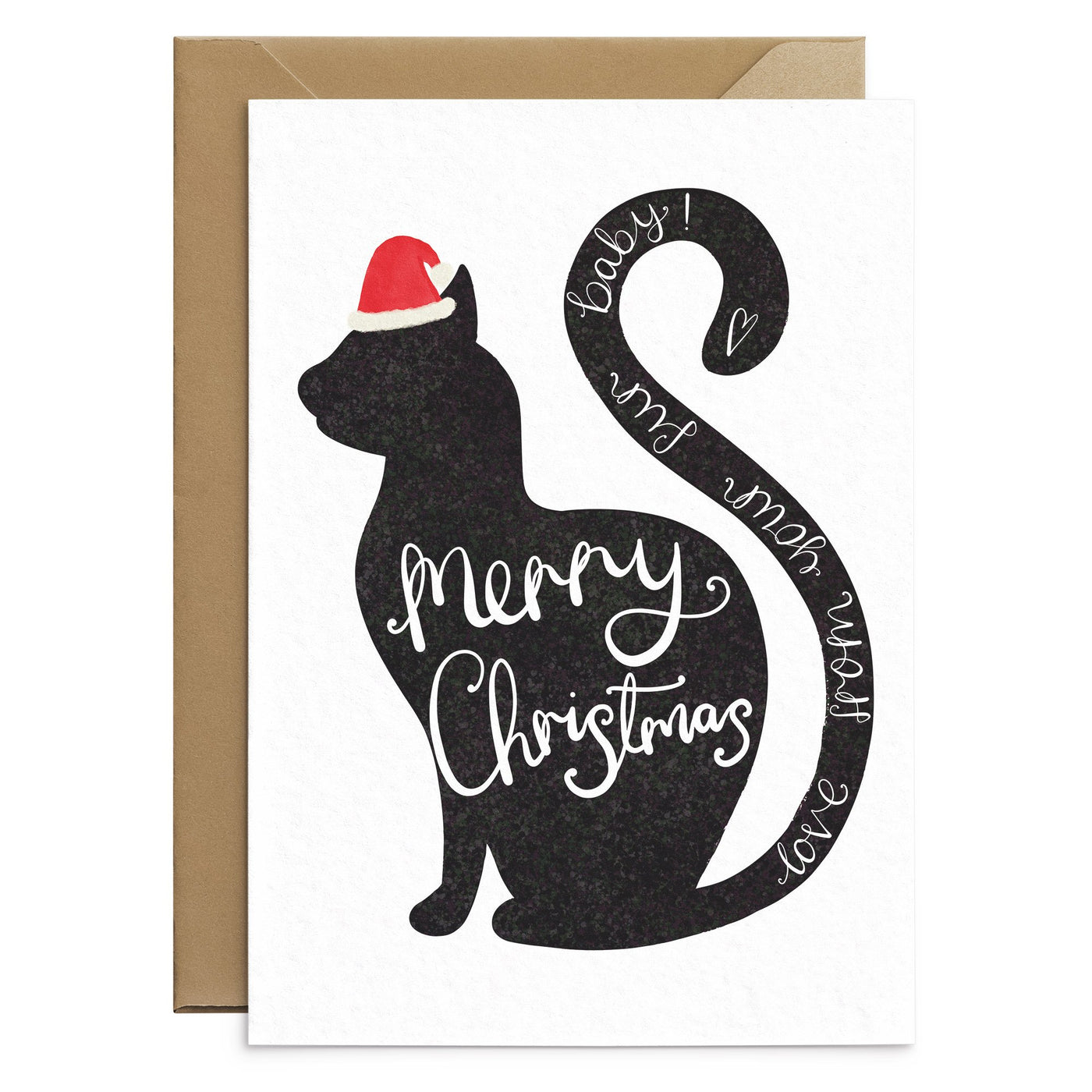 Christmas Fur Baby Cat Card - Poppins & Co.
