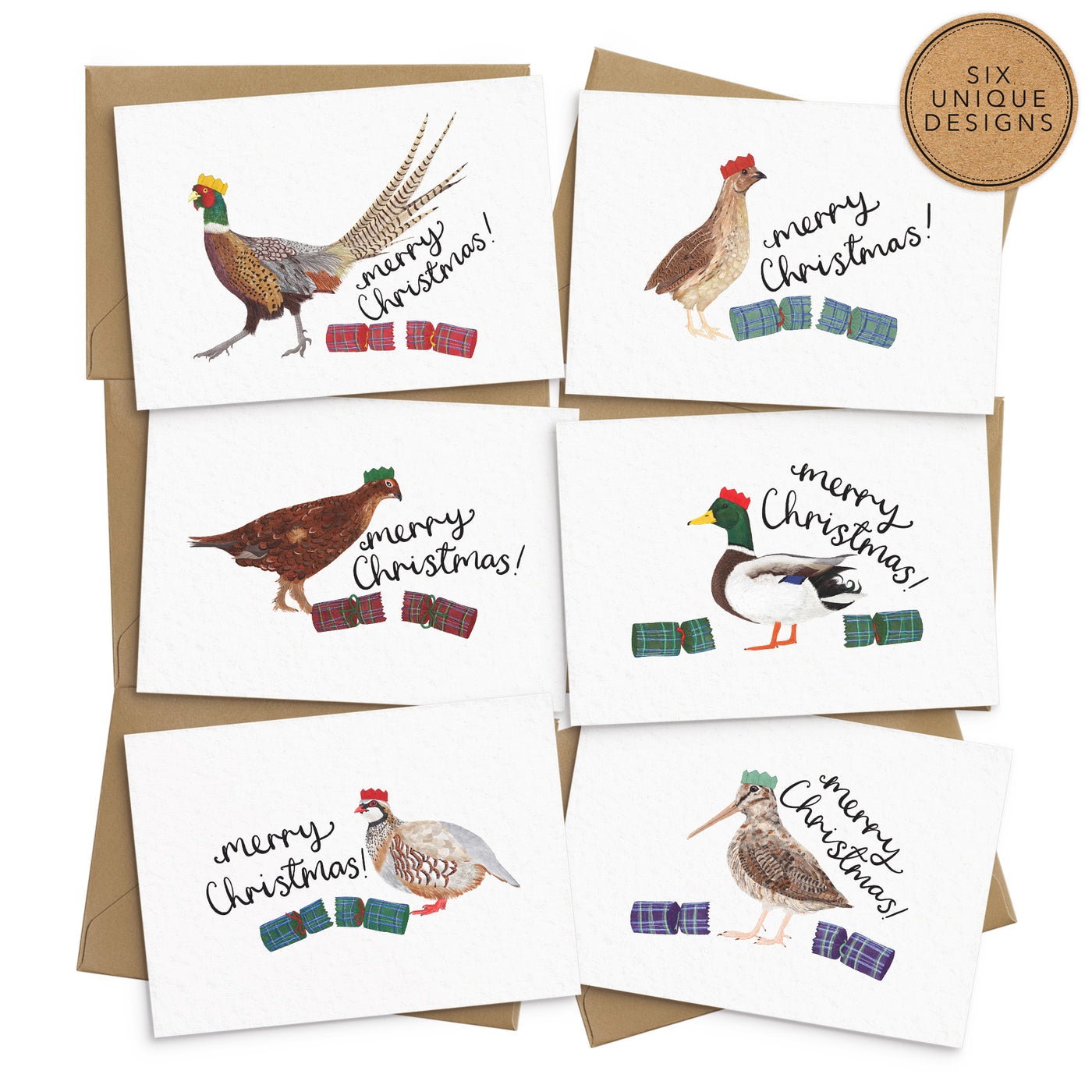 Game Birds Christmas Card Set - Poppins & Co.