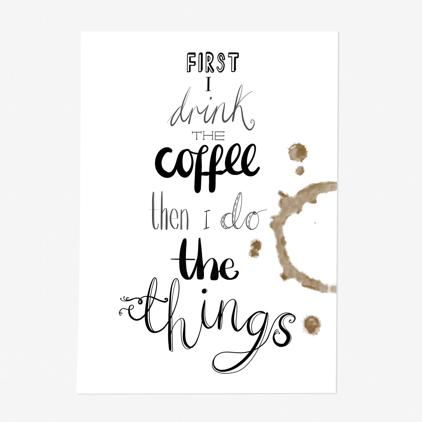 Gilmore Girls Coffee Quote Print - Poppins & Co.