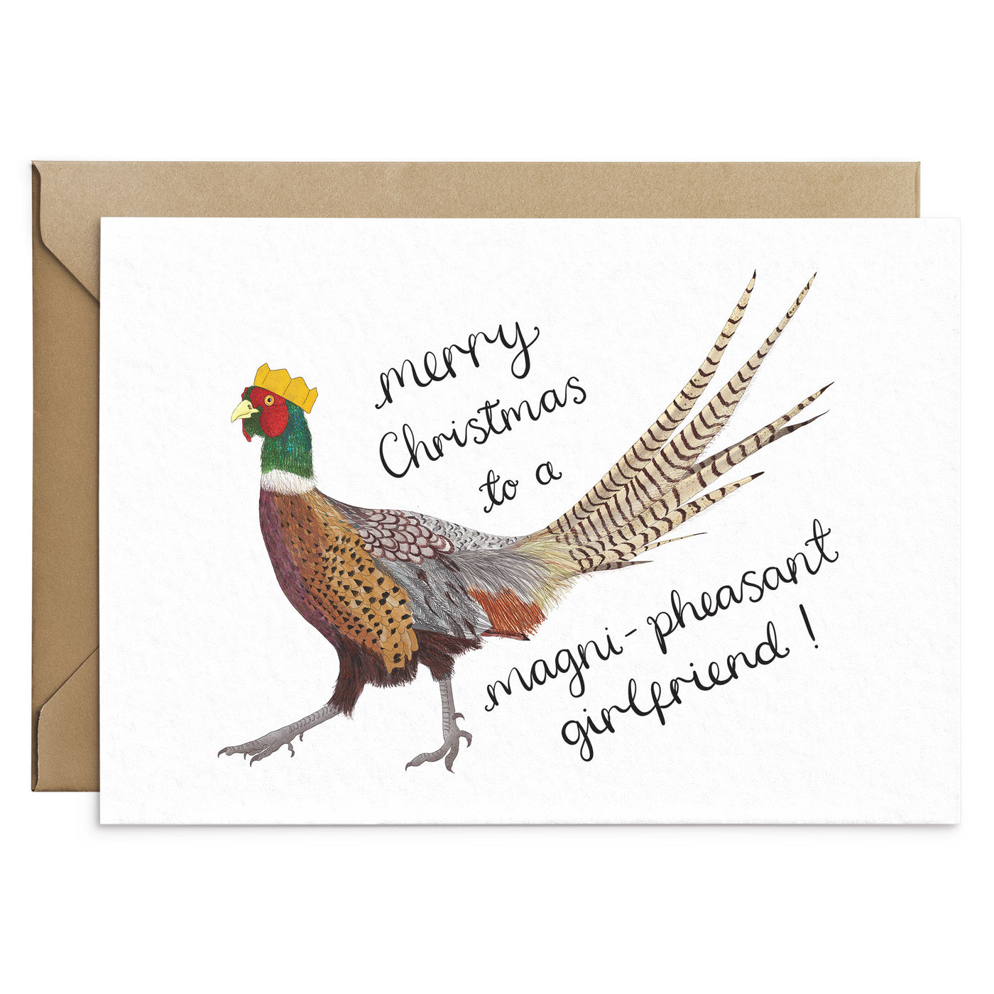 Girlfriend Pheasant Christmas Card - Poppins & Co.