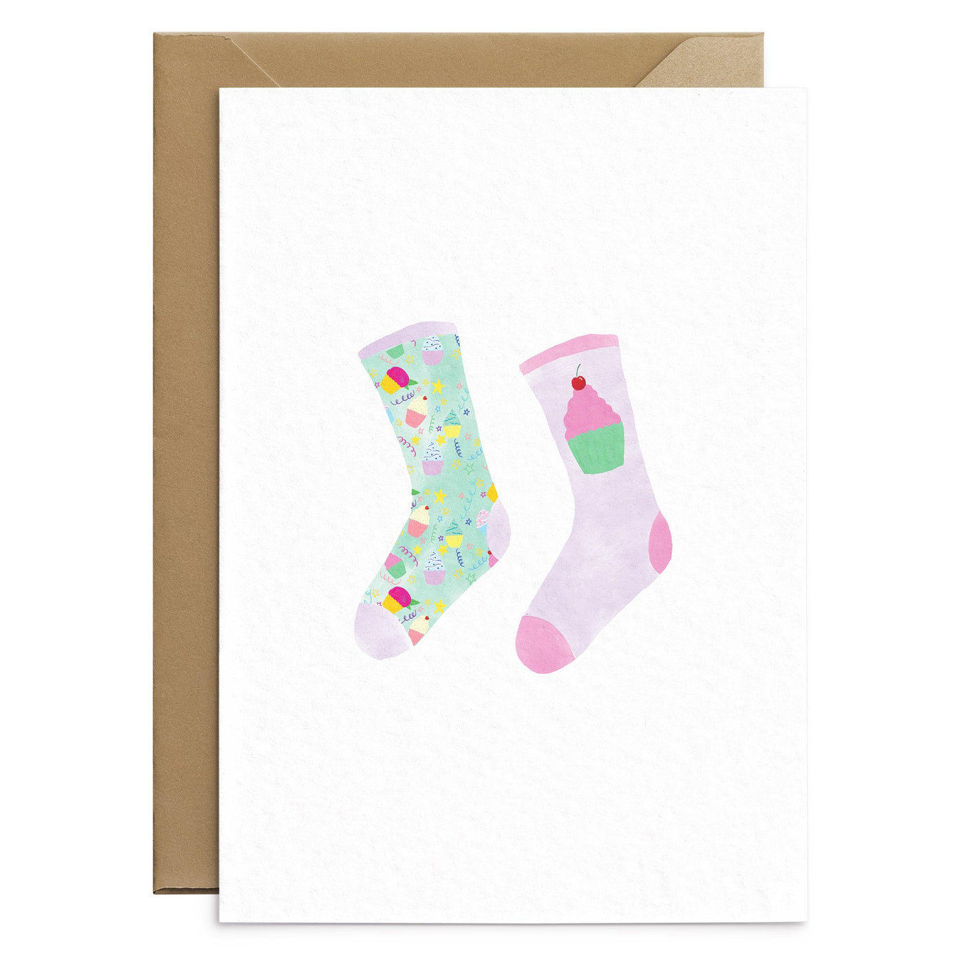 Odd Socks Cupcake Card - Poppins & Co.