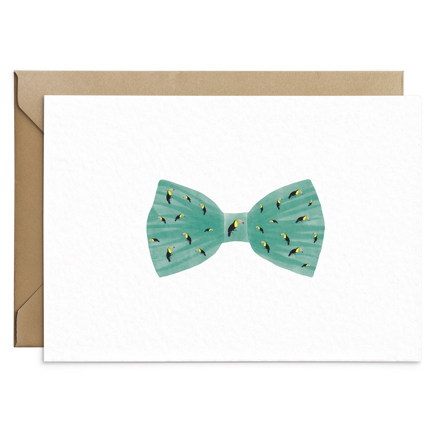 Green Toucan Bowtie Card - Poppins & Co.
