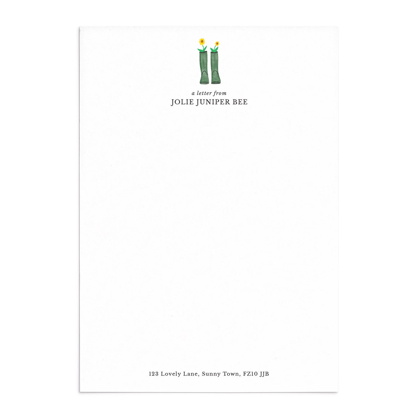Green Welly Writing Paper Set - Poppins & Co.
