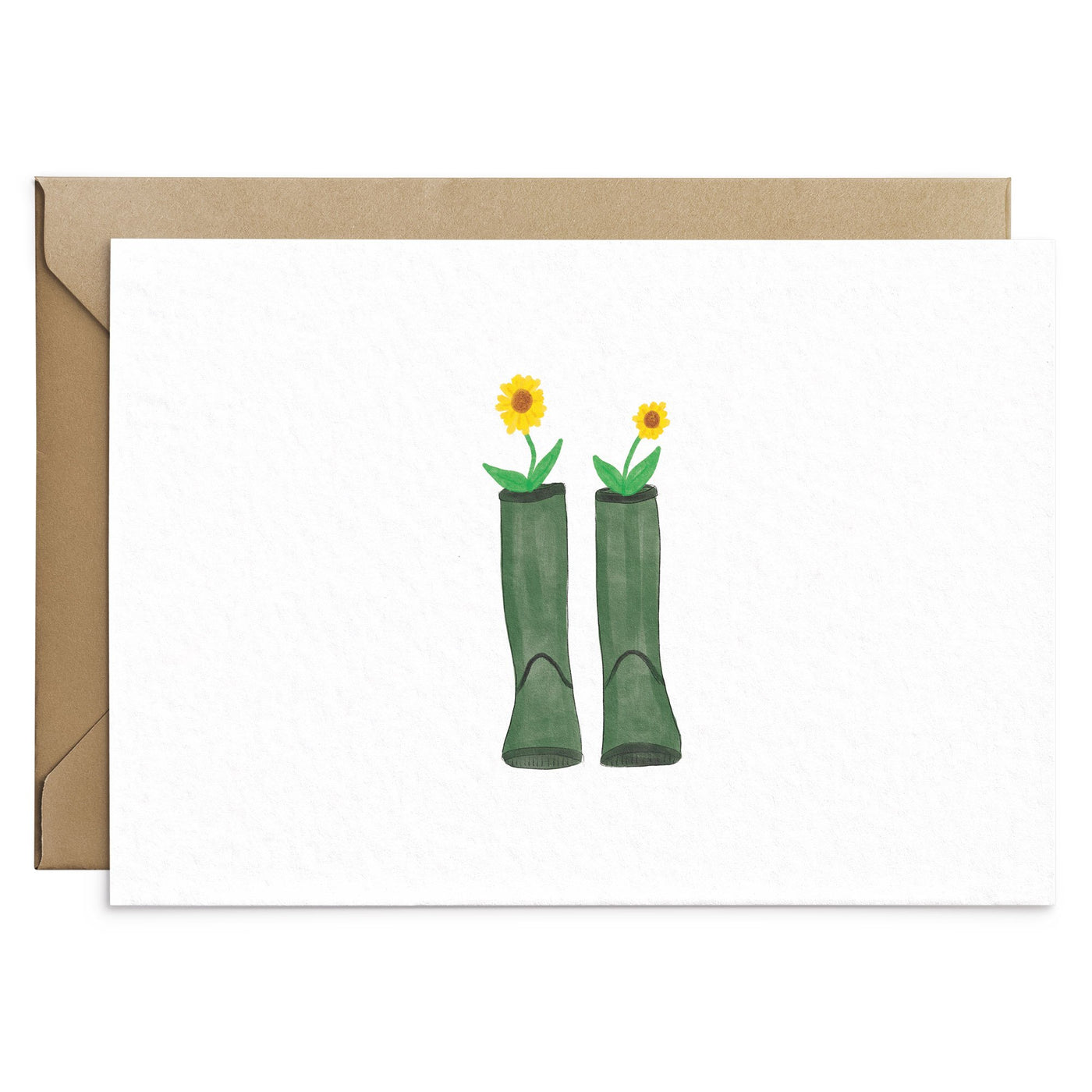 Green Welly Card - Poppins & Co.