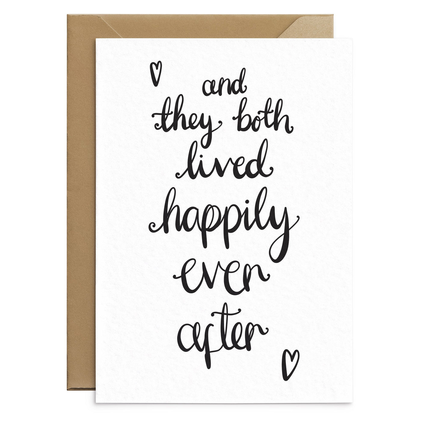 Happily Ever After Card Monochrome - Poppins & Co.