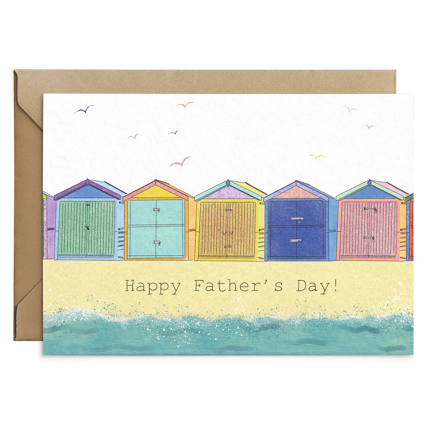 Beach Hut Fathers Day Card - Poppins & Co.