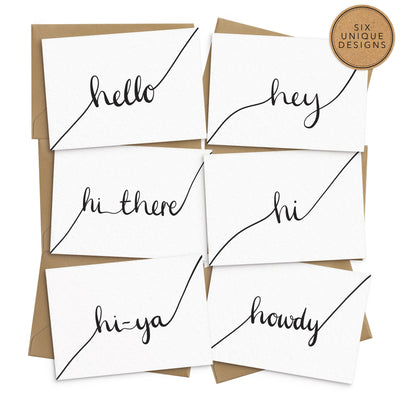 Hello Note Cards Set - Poppins & Co.