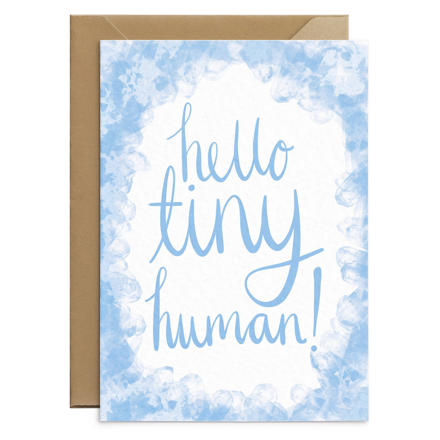 Hello Tiny Human Card Blue - Poppins & Co.