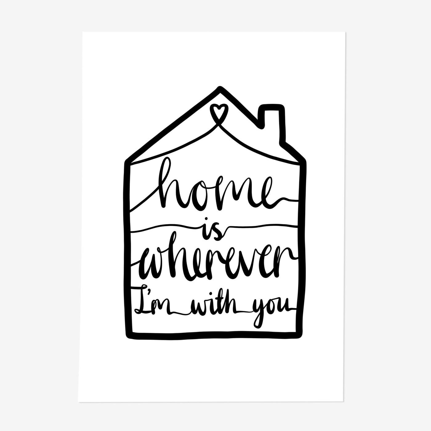 Home Is Wherever I'm With You - Art Print - Poppins & Co.