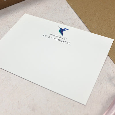 Hummingbird Personalised Note Cards - Side - Poppins & Co.
