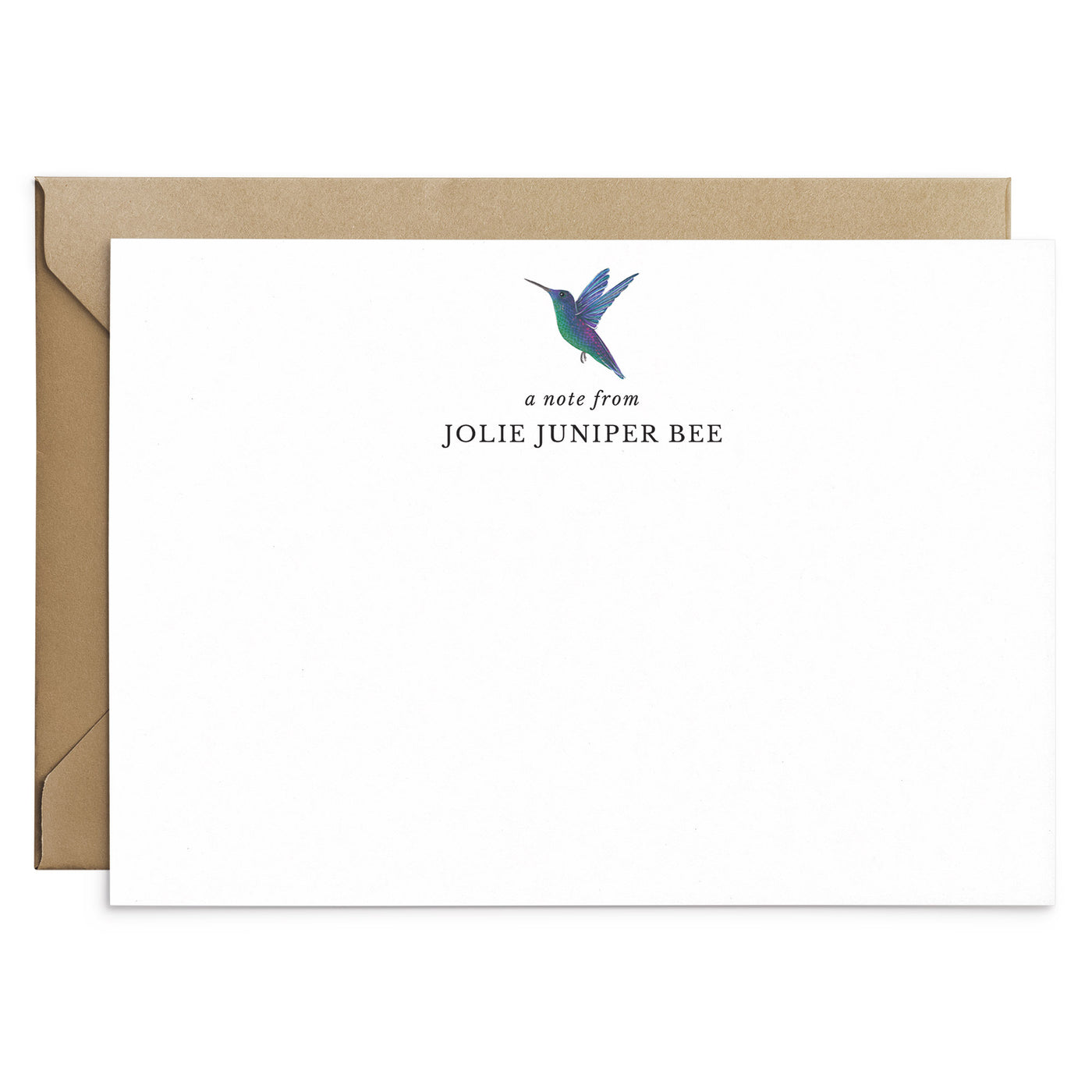 Hummingbird Personalised Notecard - Poppins & Co.