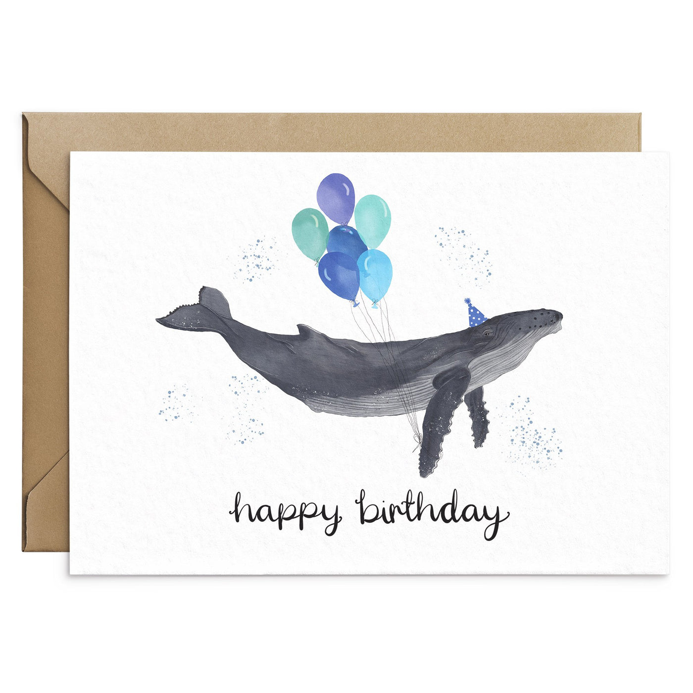 Humpback Whale Birthday Card - Poppins & Co.