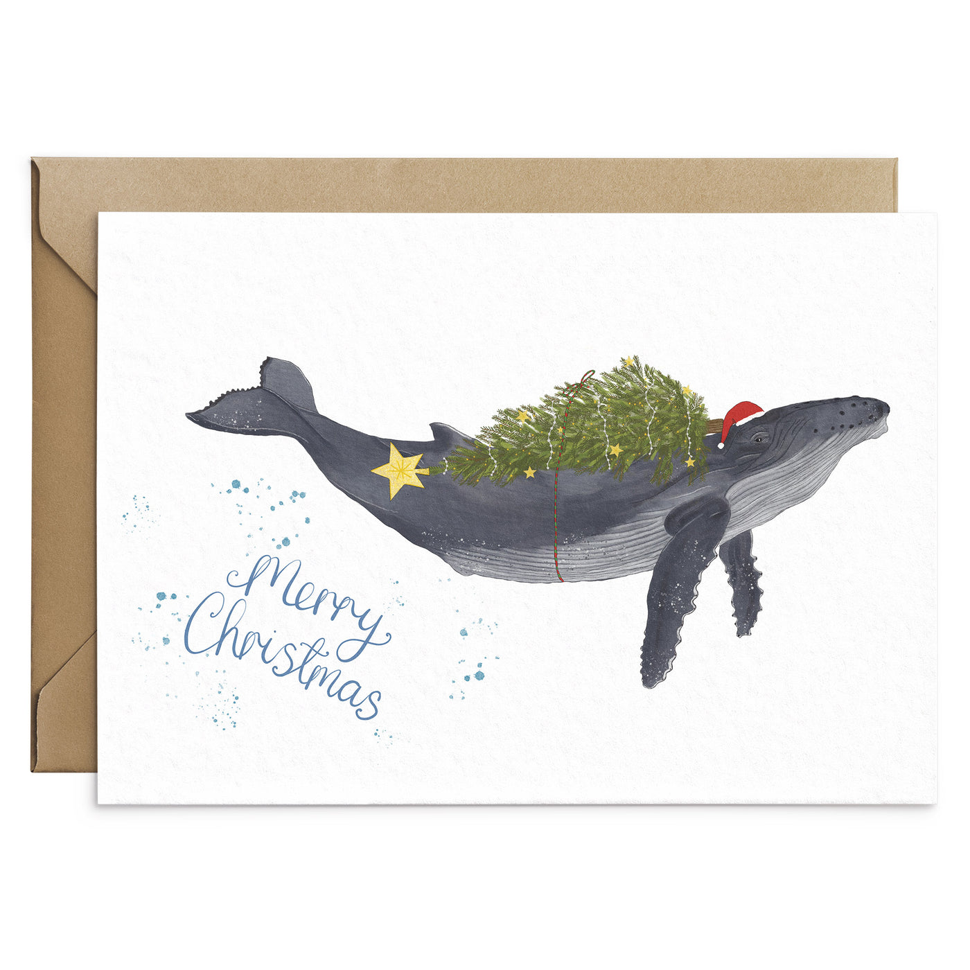 Humpback Whale Christmas Card - Poppins & Co.