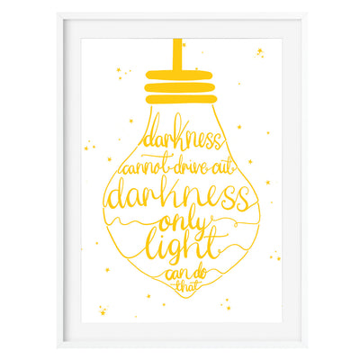 Darkness Light Bulb Print - Poppins & Co.