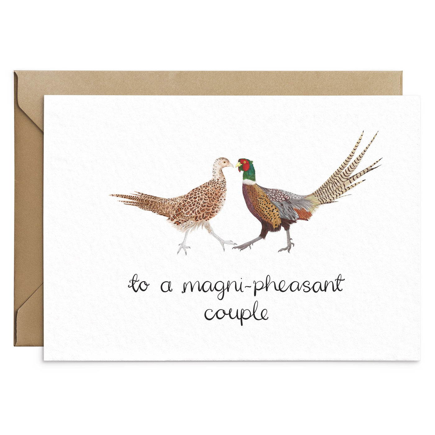Pheasant Pun Engagement Card - Poppins & Co.