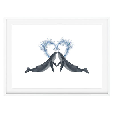 Love Whales Art Print (Mounted & Framed) - Poppins & Co.