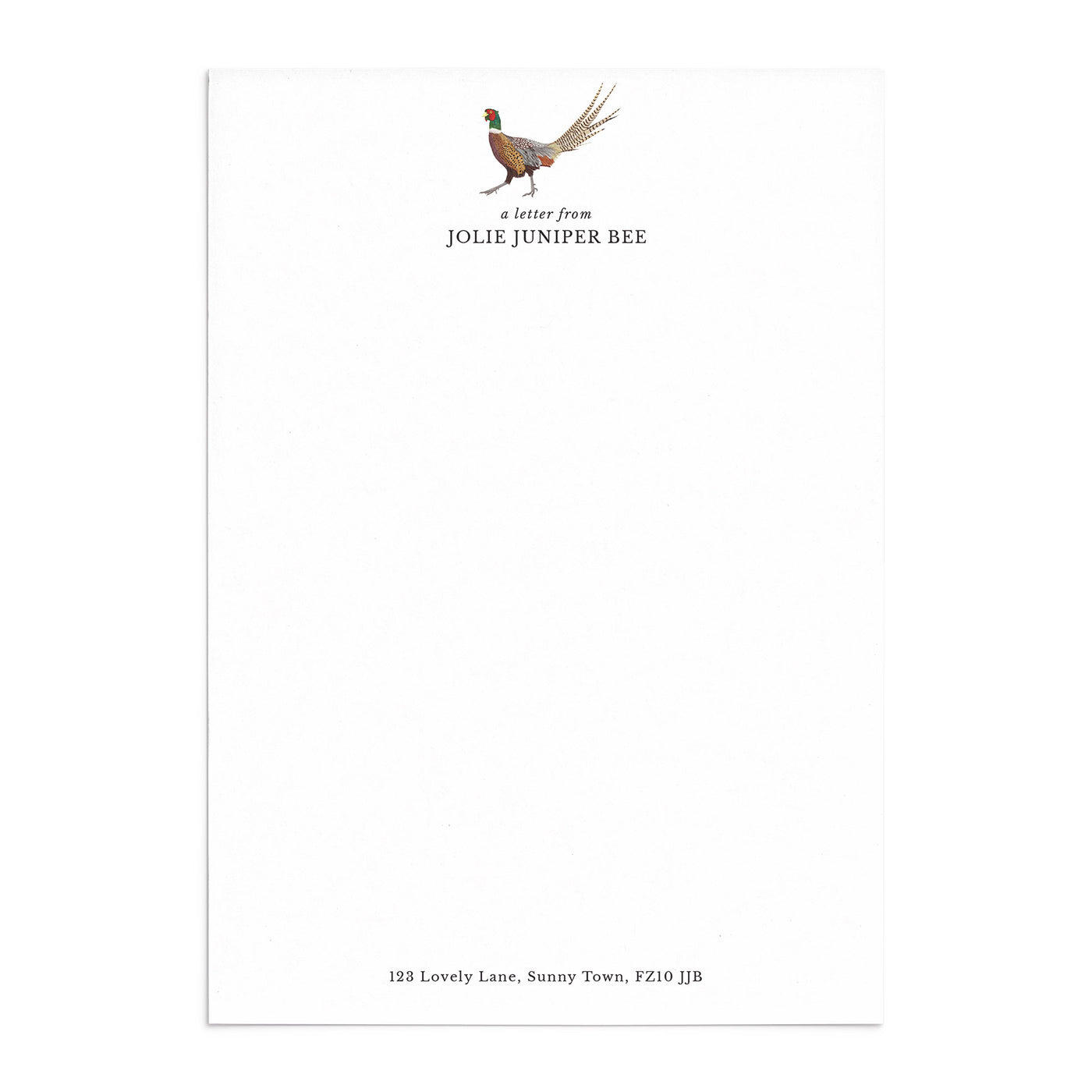 Pheasant Writing Paper Set - Poppins & Co.