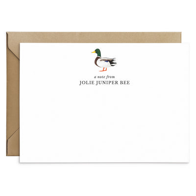 Mallard Duck Personalised Bird Stationery Set - Poppins & Co.