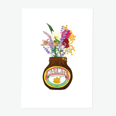 Marmite Flowers Art Print Without Frame - Poppins & Co.