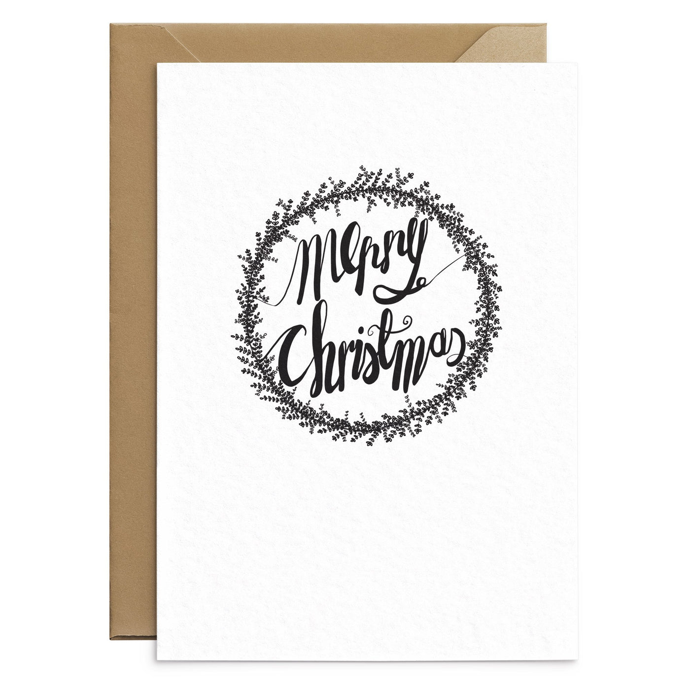 Monochrome Merry Christmas Card - Poppins & Co.