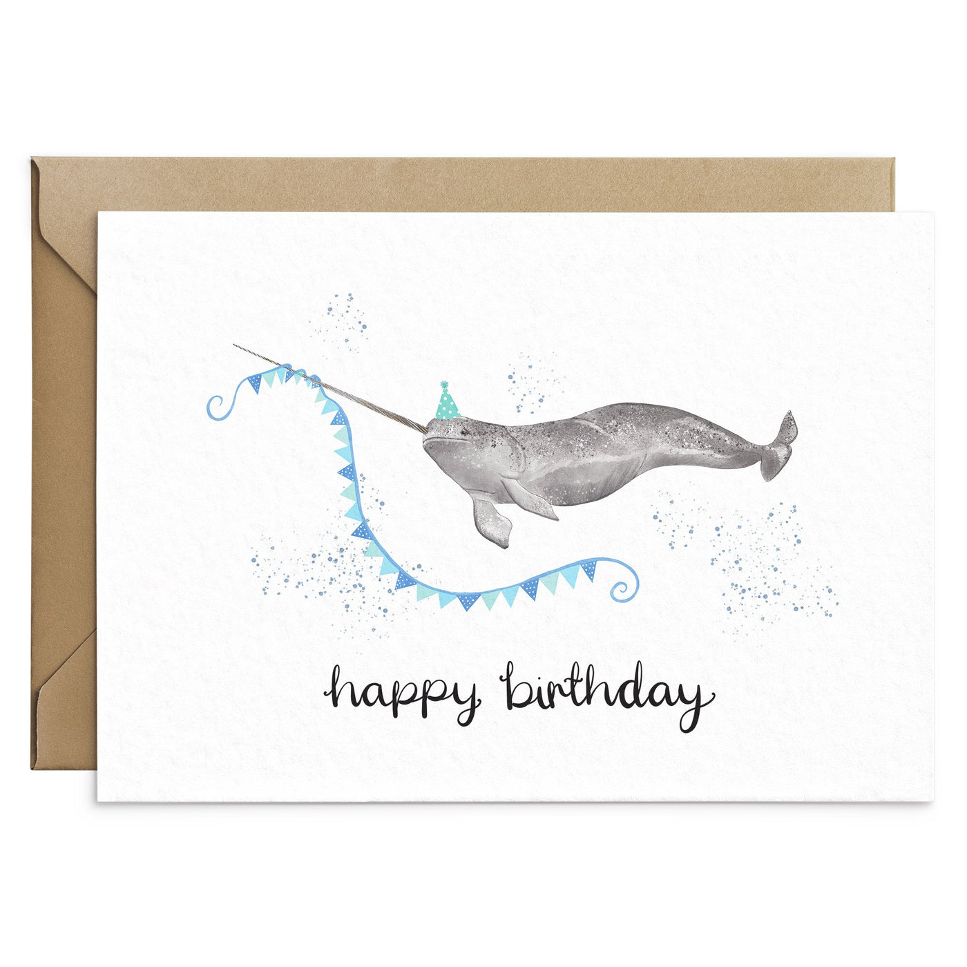 Narwhal Birthday Card - Poppins & Co.
