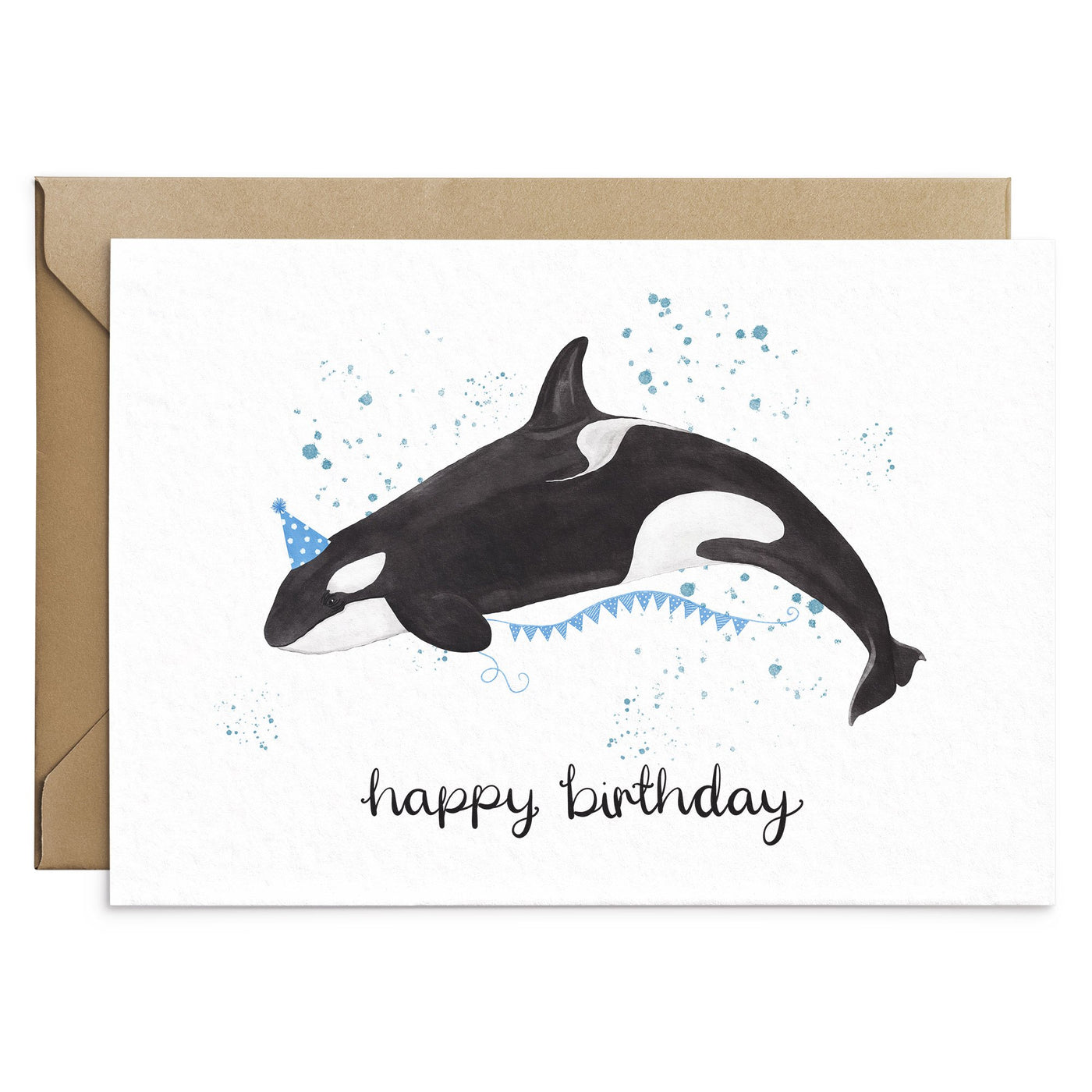 Orca Whale Birthday Card - Poppins & Co.