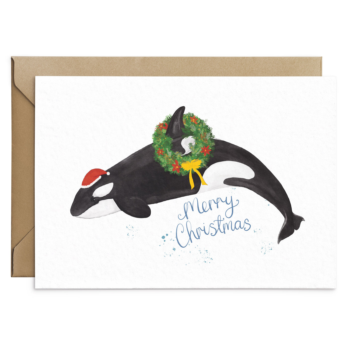 Orca Christmas Card - Poppins & Co.