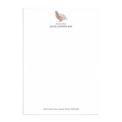 Partridge Country Bird Writing Paper Set - Poppins & Co.