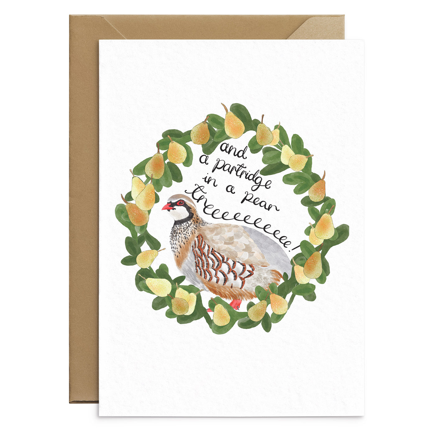 Partridge In A Pear Tree Christmas Card - Poppins & Co.
