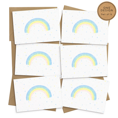 Pastel Rainbow Notecards Everyday Card Set - Poppins & Co.
