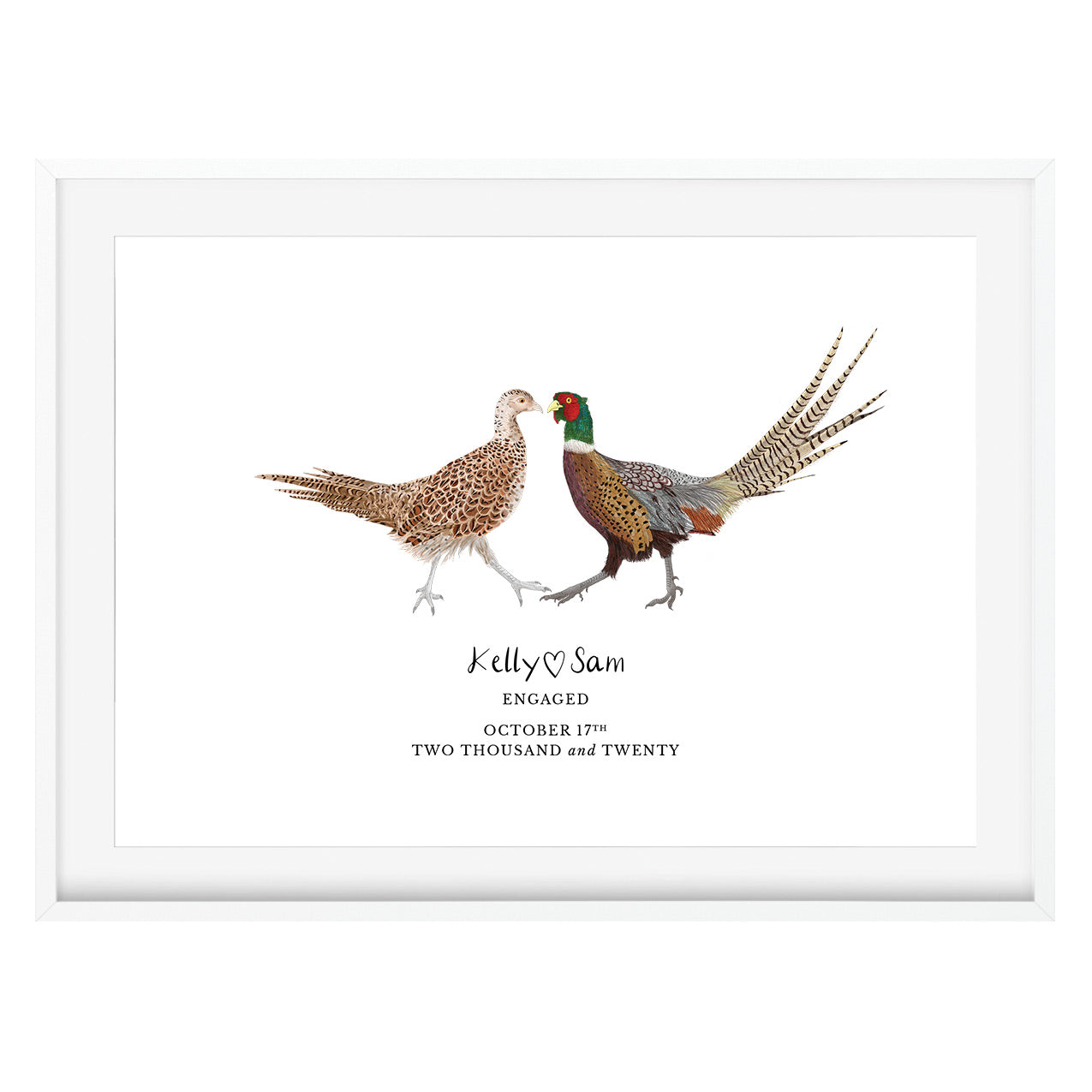 Personalised Love Birds Art Print - Poppins & Co.