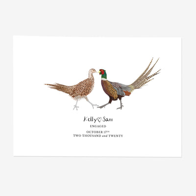 Personalised Love Birds Art Print (Unframed) - Poppins & Co.