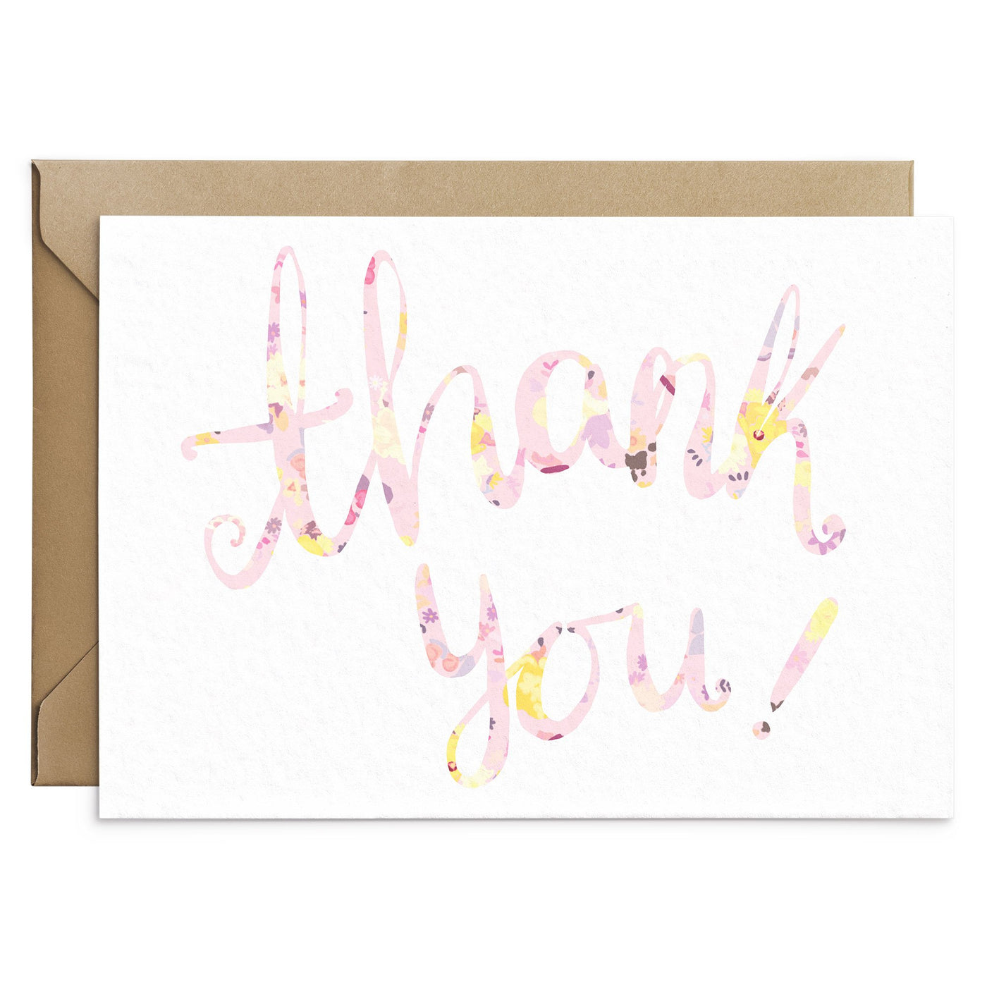 Pink Floral Thank You Card Script - Poppins & Co.