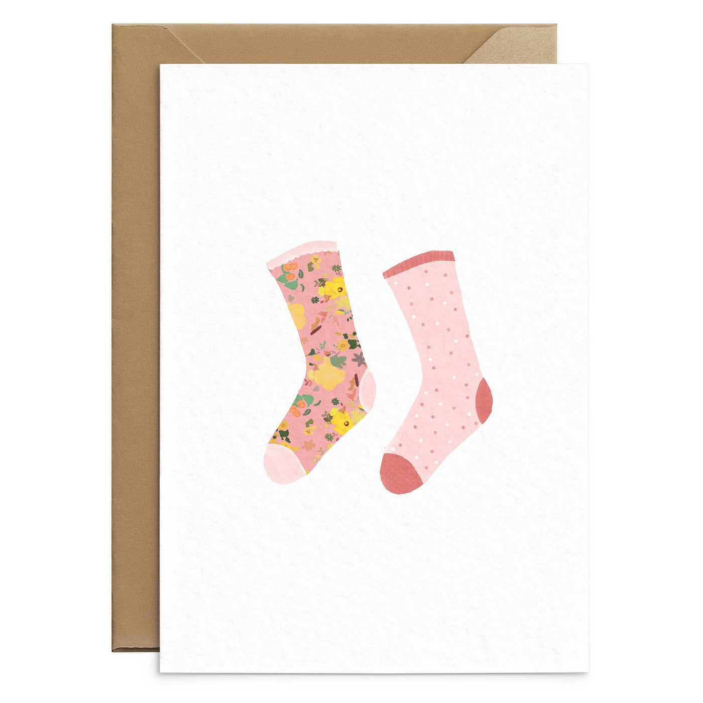 Odd Socks Pink Floral Card - Poppins & Co.