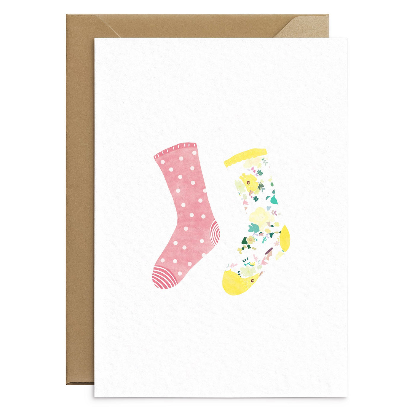 Odd Socks Card Floral Socks Card - Poppins & Co.