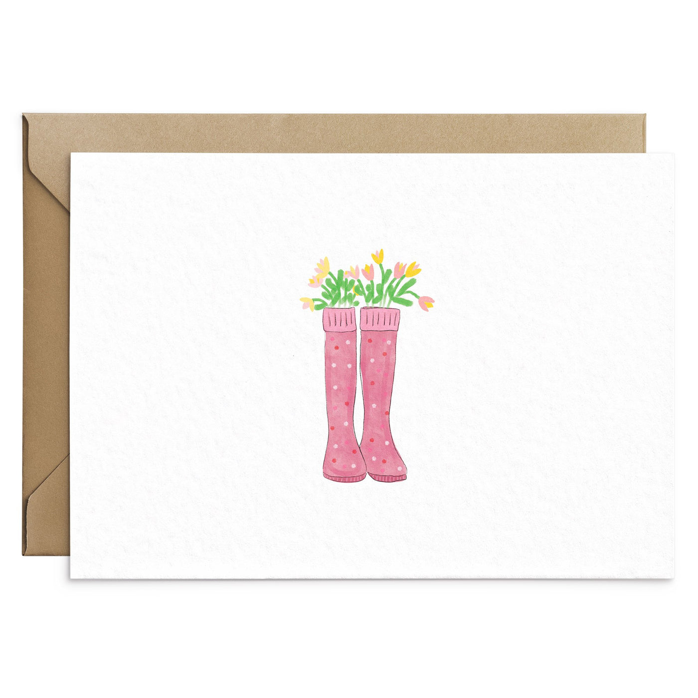 Pink Welly Card - Poppins & Co.
