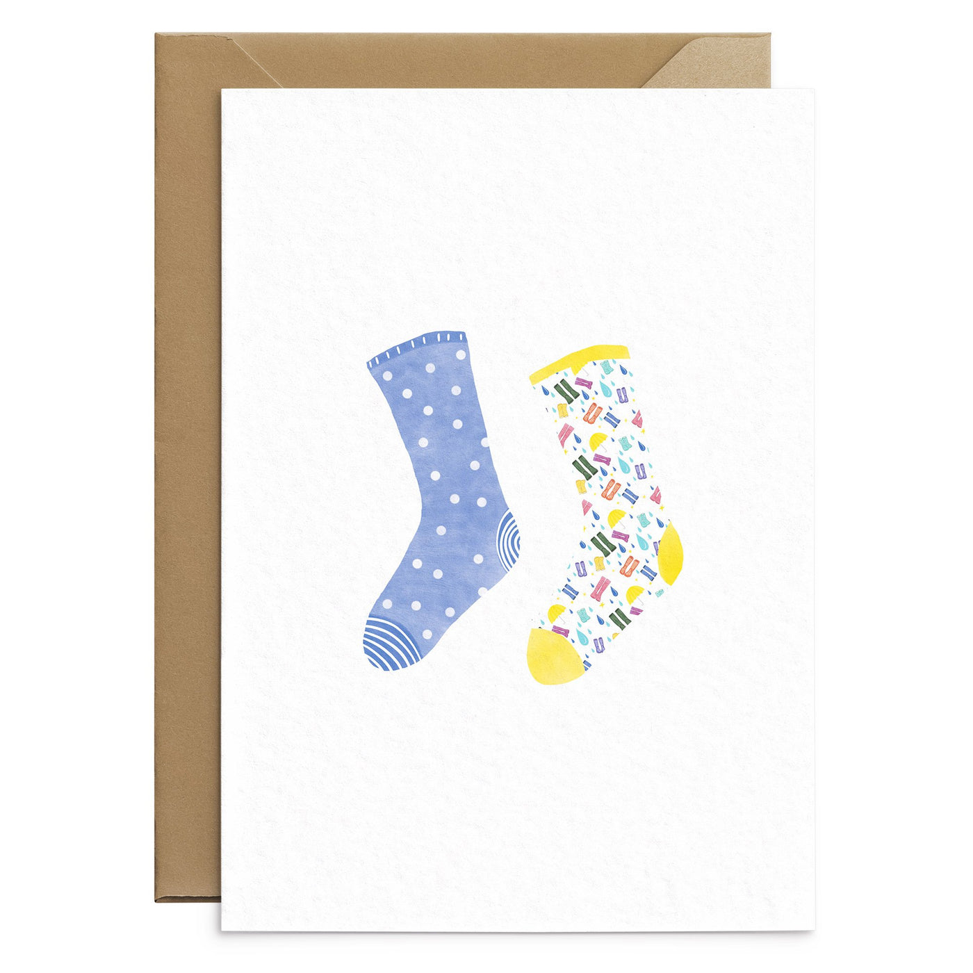 Odd Socks Card Rainy Day Two - Poppins & Co.