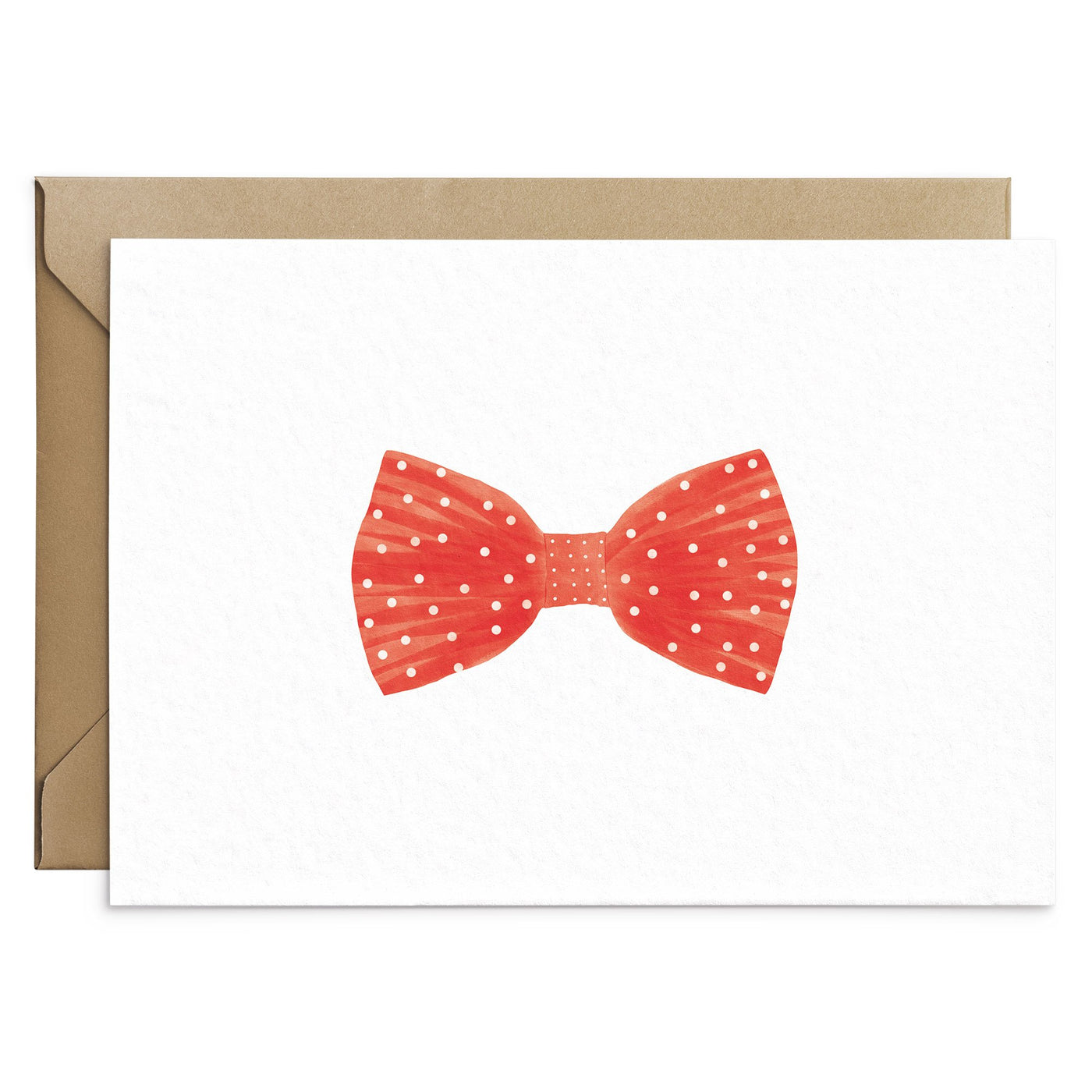 Red Polka Dot Bowtie Card - Poppins & Co.