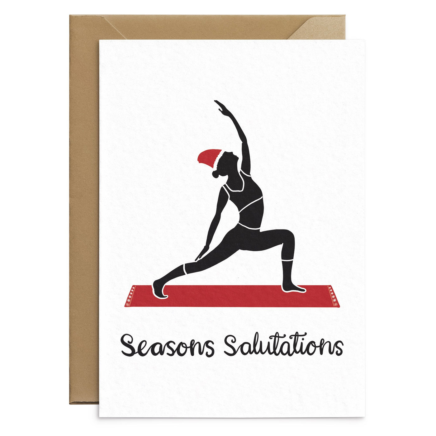 Yoga Christmas Card Relaxed Warrior - Poppins & Co.