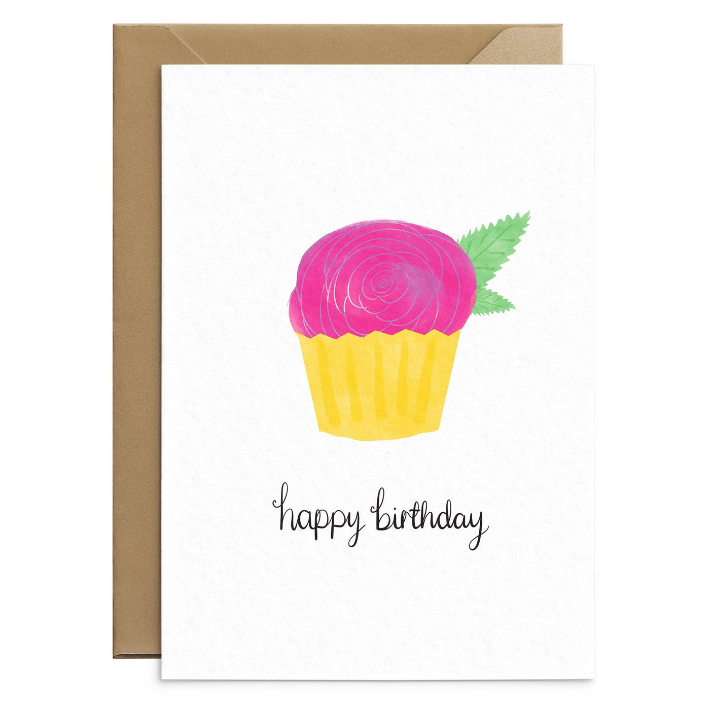 Rose Cupcake Birthday Card - Poppins & Co.