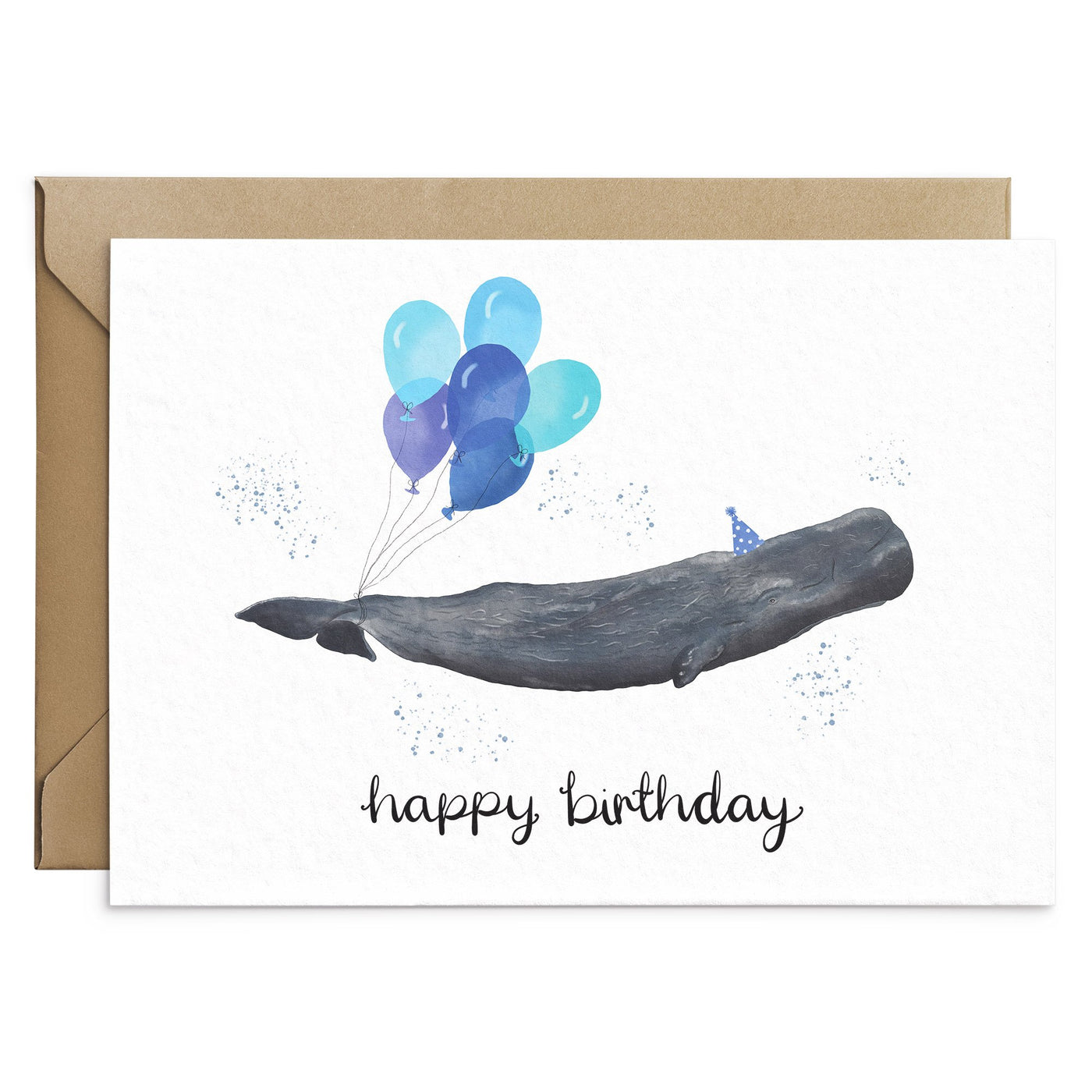 Sperm Whale Birthday Card